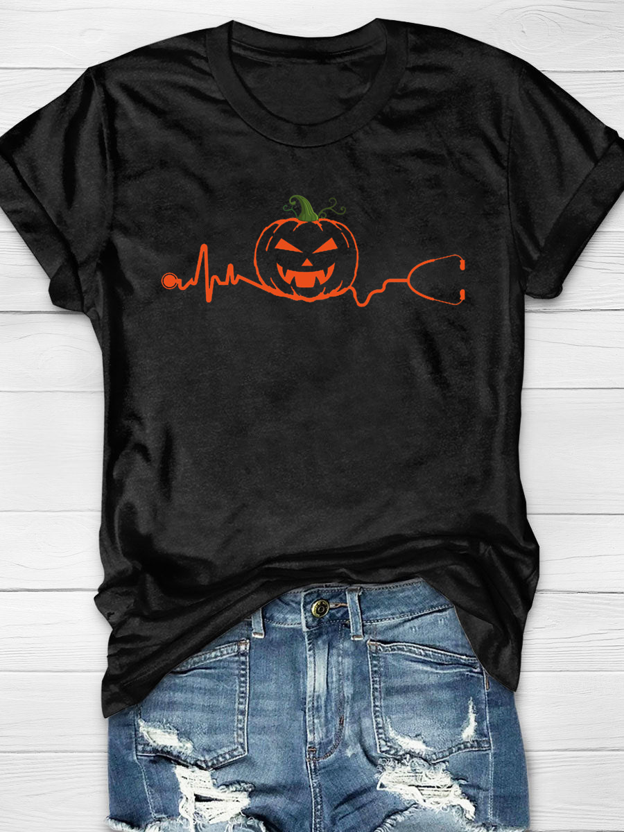 Halloween Nurse - Nurse Stethoscope Print T-shirt