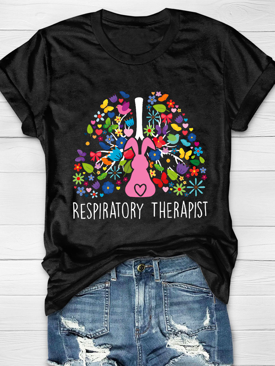 Respiratory Therapist Nurse Print T-Shirt