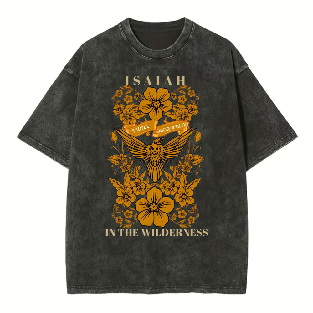 Isaiah In The Wilderness Christian Washed T-Shirt