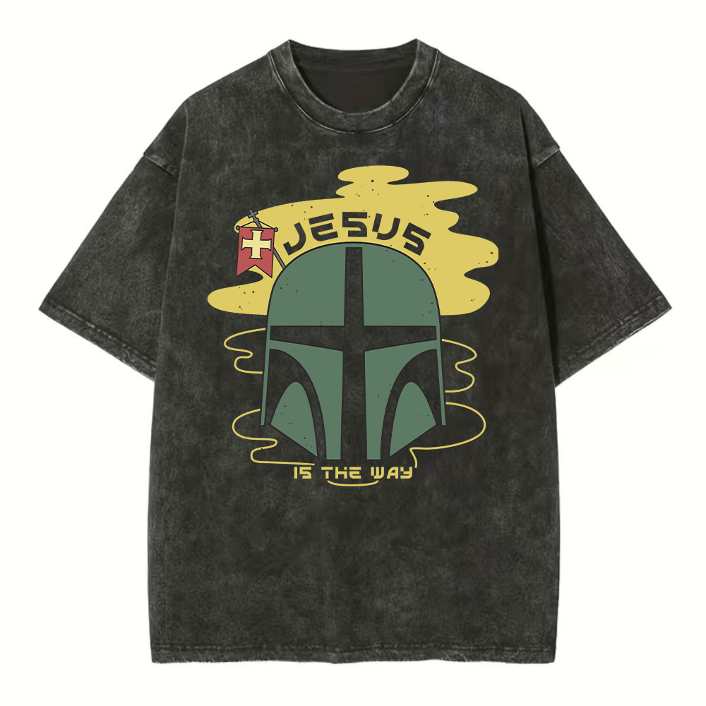 Jesus Is The Way Christian Washed T-Shirt
