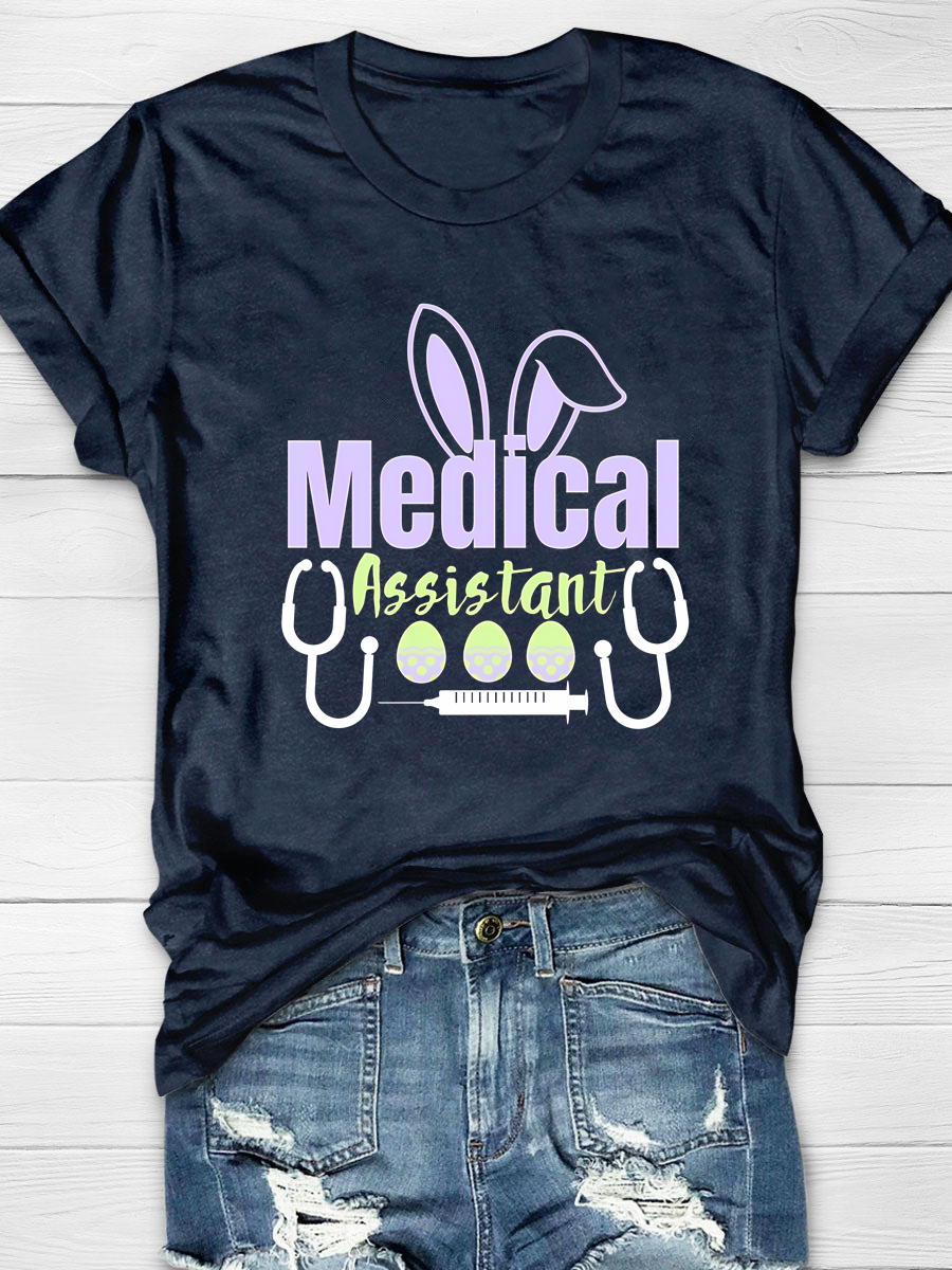 Easter Medical Assistant Ears Bunny Eggs T-Shirt