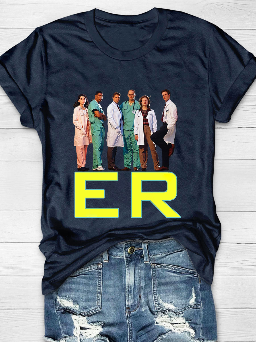 E.R. 90s CAST YOUNG GEORGE CLOONEY TRIBUTE Classic T-Shirt