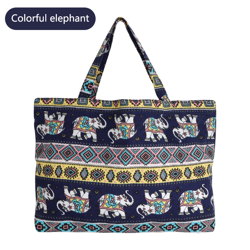 Fashionable canvas bag, creative eco-friendly shopping bag, thickened shoulder tote bag