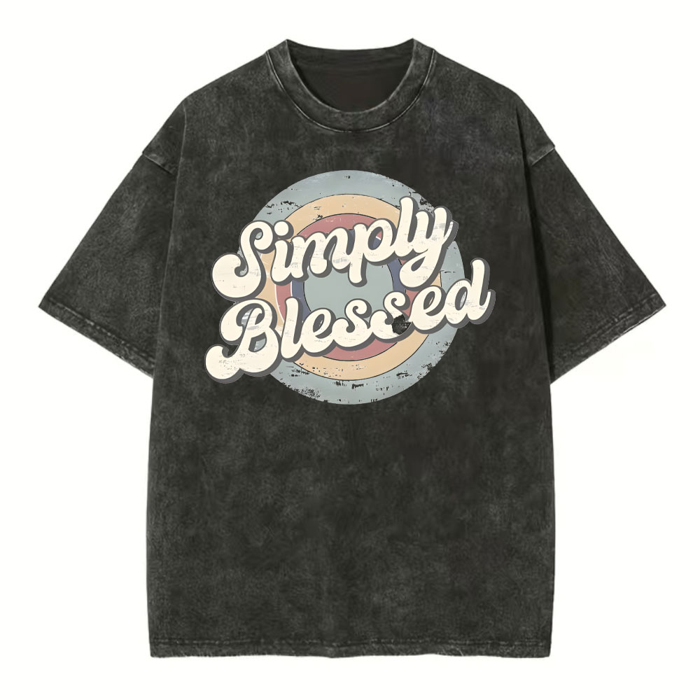 Simply Blessed Christian Washed T-Shirt