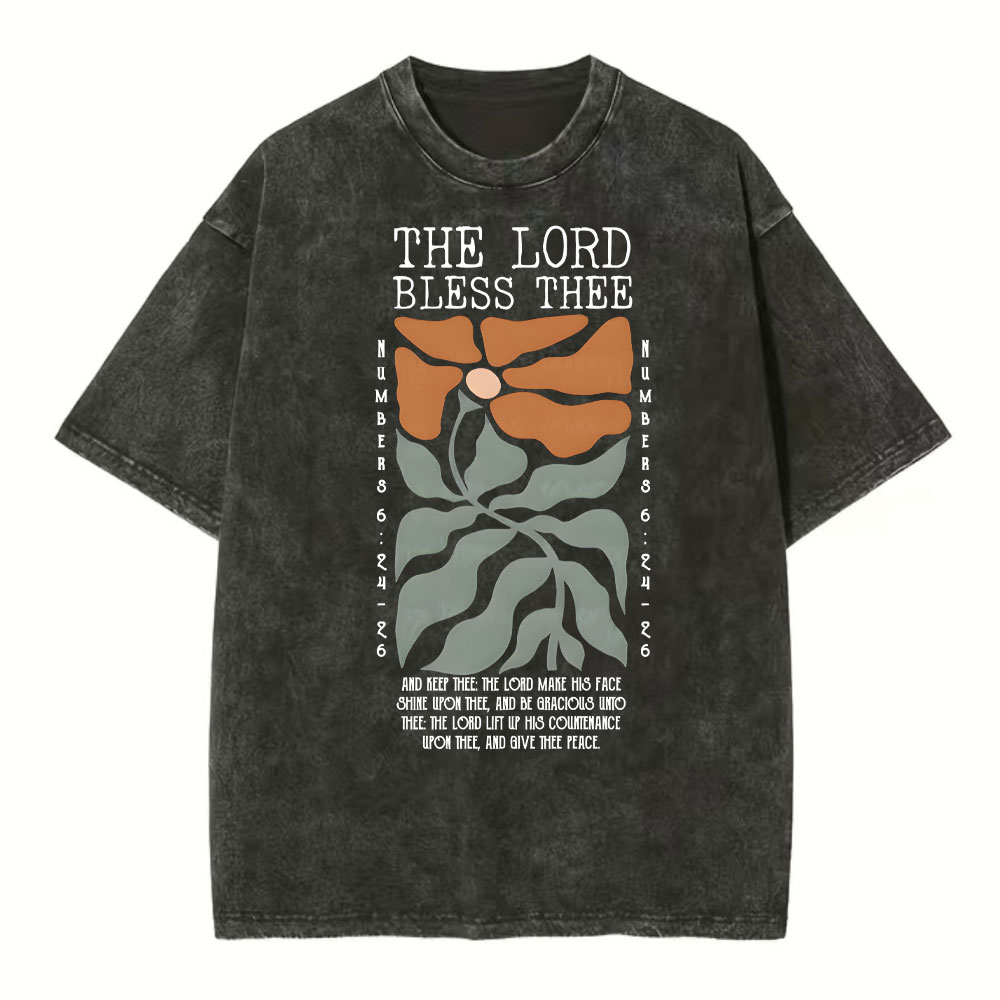 The Lord Bless Thee Christian Washed T-Shirt