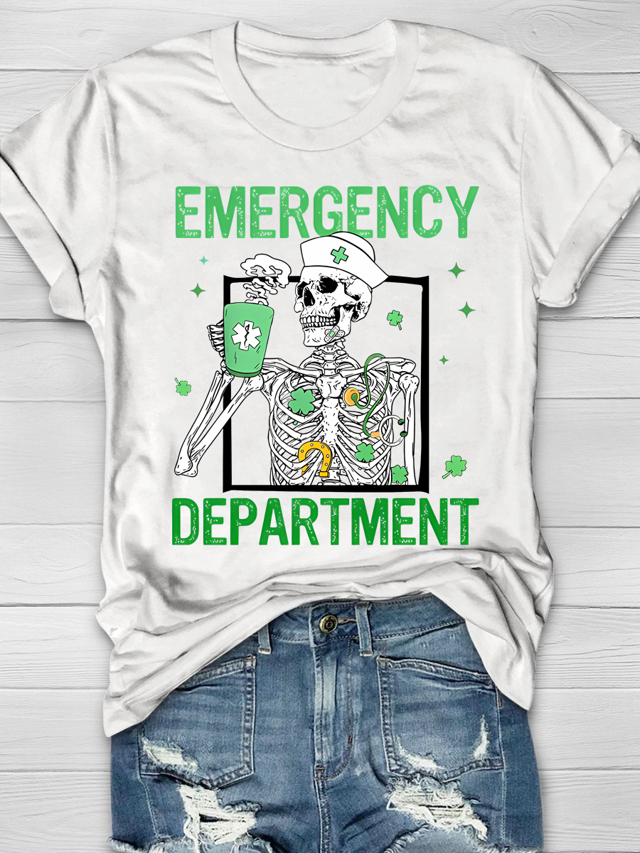 Emergency Department St Patricks Day Nurse T-Shirt