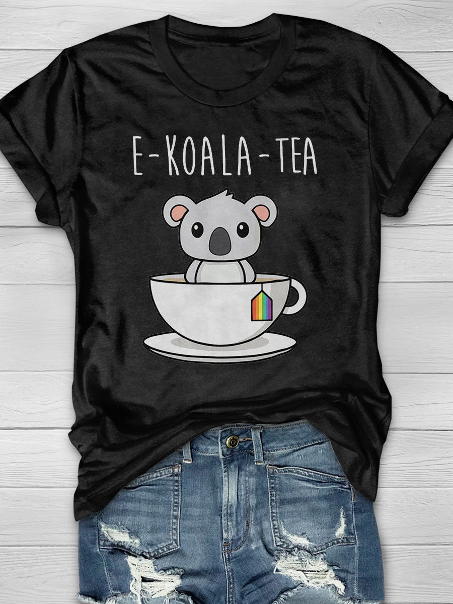 Koala Tea Baseball print T-shirt