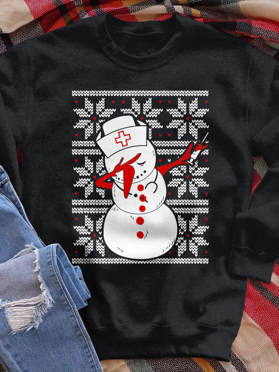 Snow Nurse Print Sweatshirt