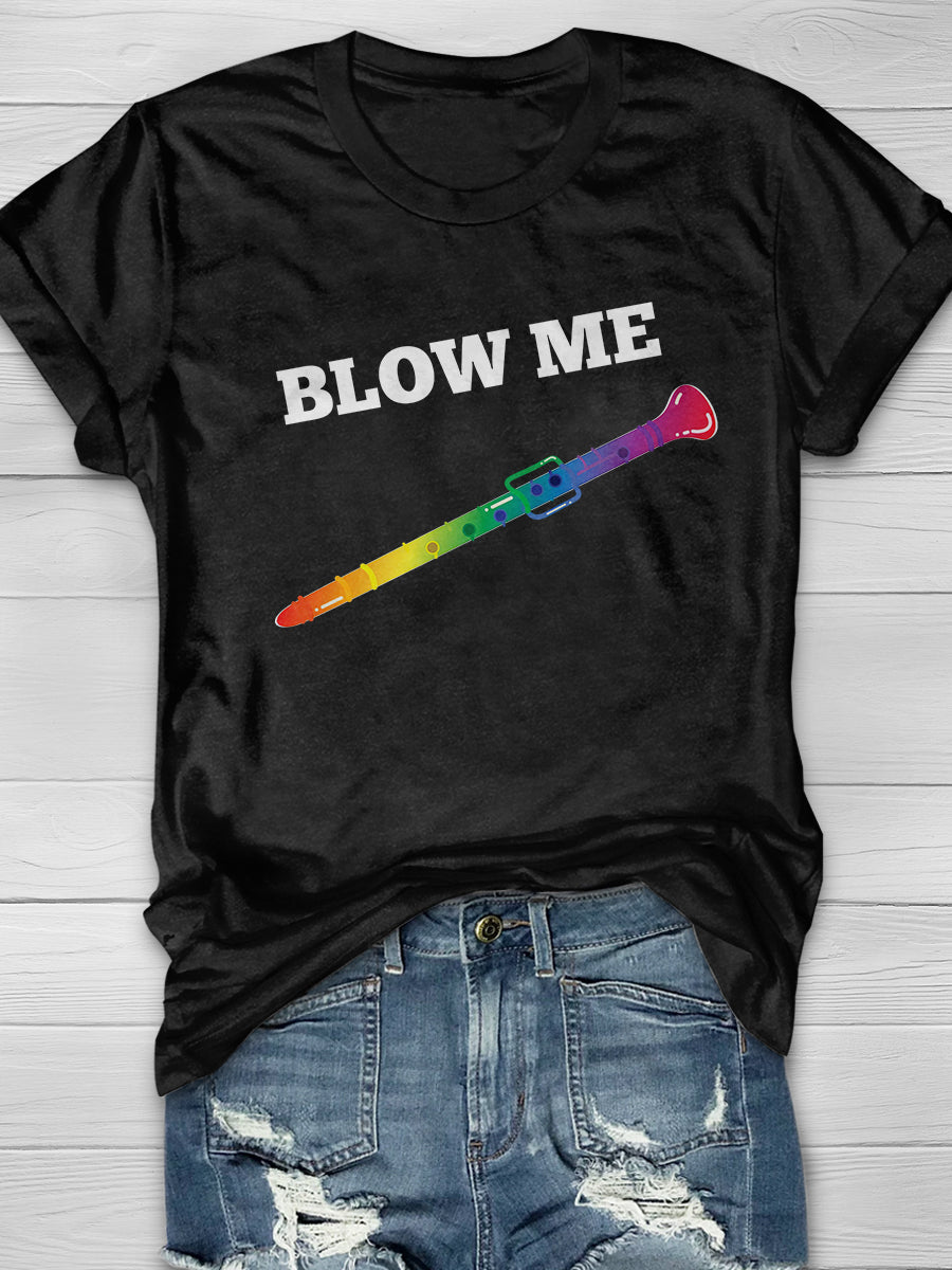 LGTB Blow Me Print Short Sleeve T-shirt