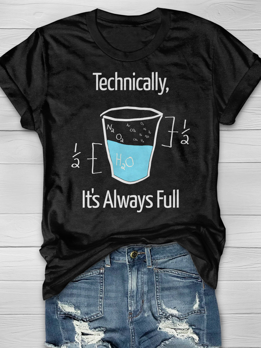 Science is Optimistic Print Short Sleeve T-shirt