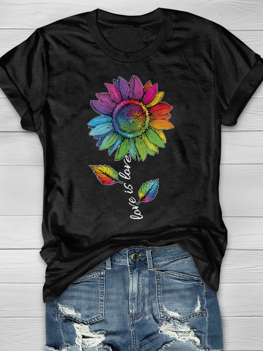 Sunflower print T-shirt