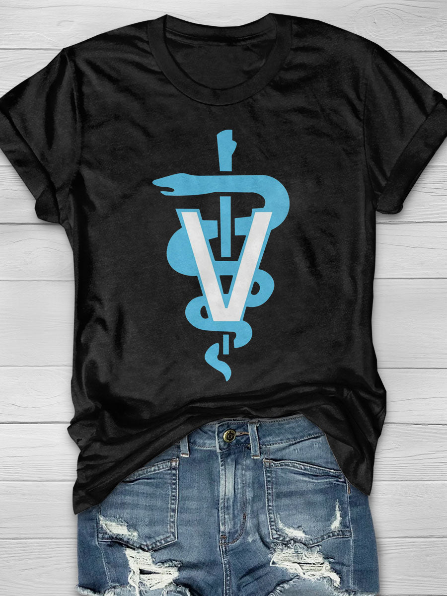 Veterinary Medicine Symbol print T-shirt