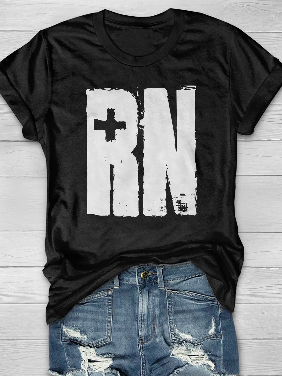 Registered Nurse Print Short Sleeve T-shirt