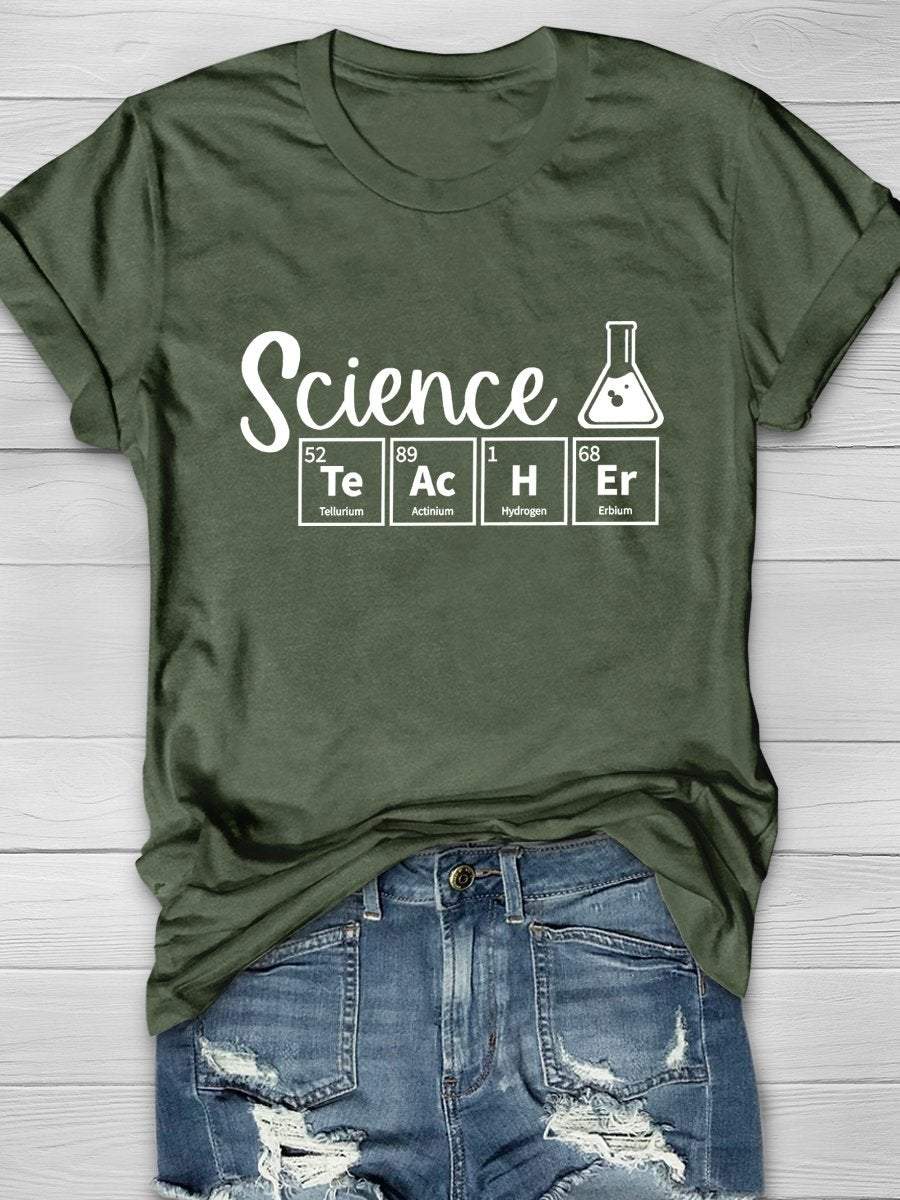 Science Teacher Print Short Sleeve T-shirt