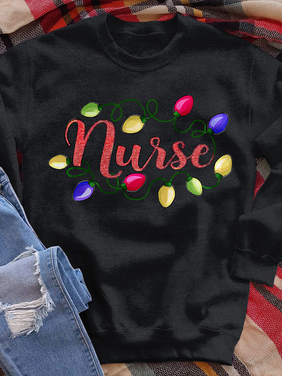 Christmas Nurse Print Nurse Print Sweatshirt