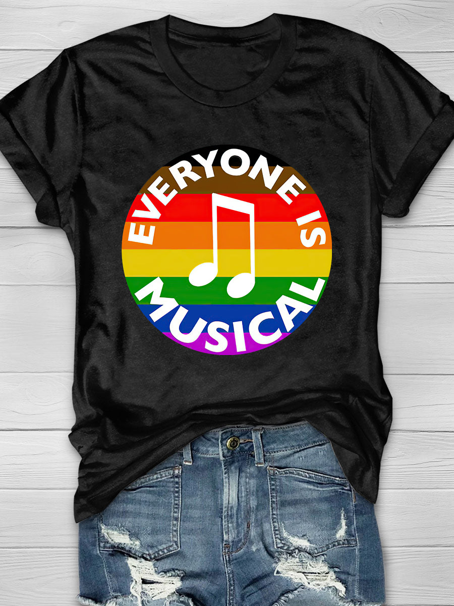 Everyon Is Musical Rainbow T-Shirt