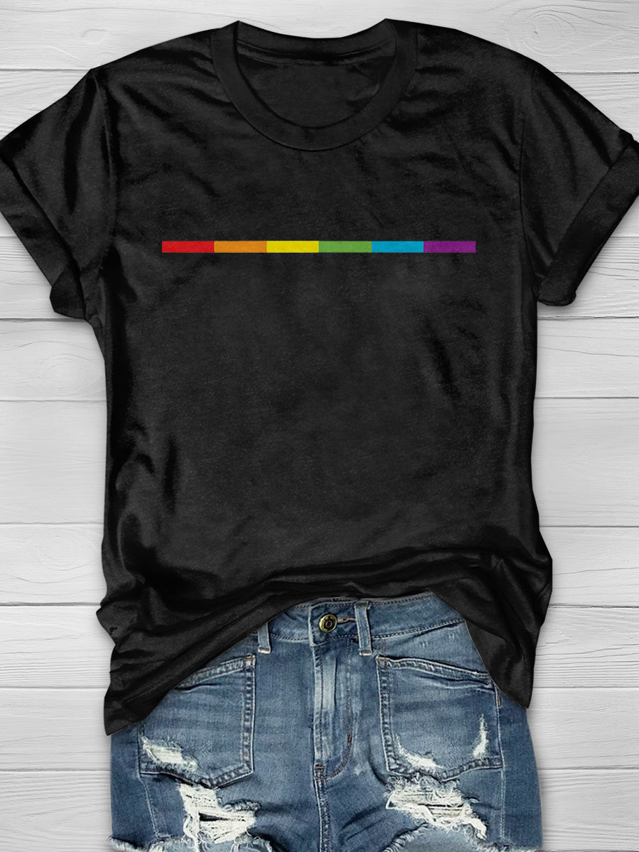 LGBT thin subtle Print Short Sleeve T-shirt
