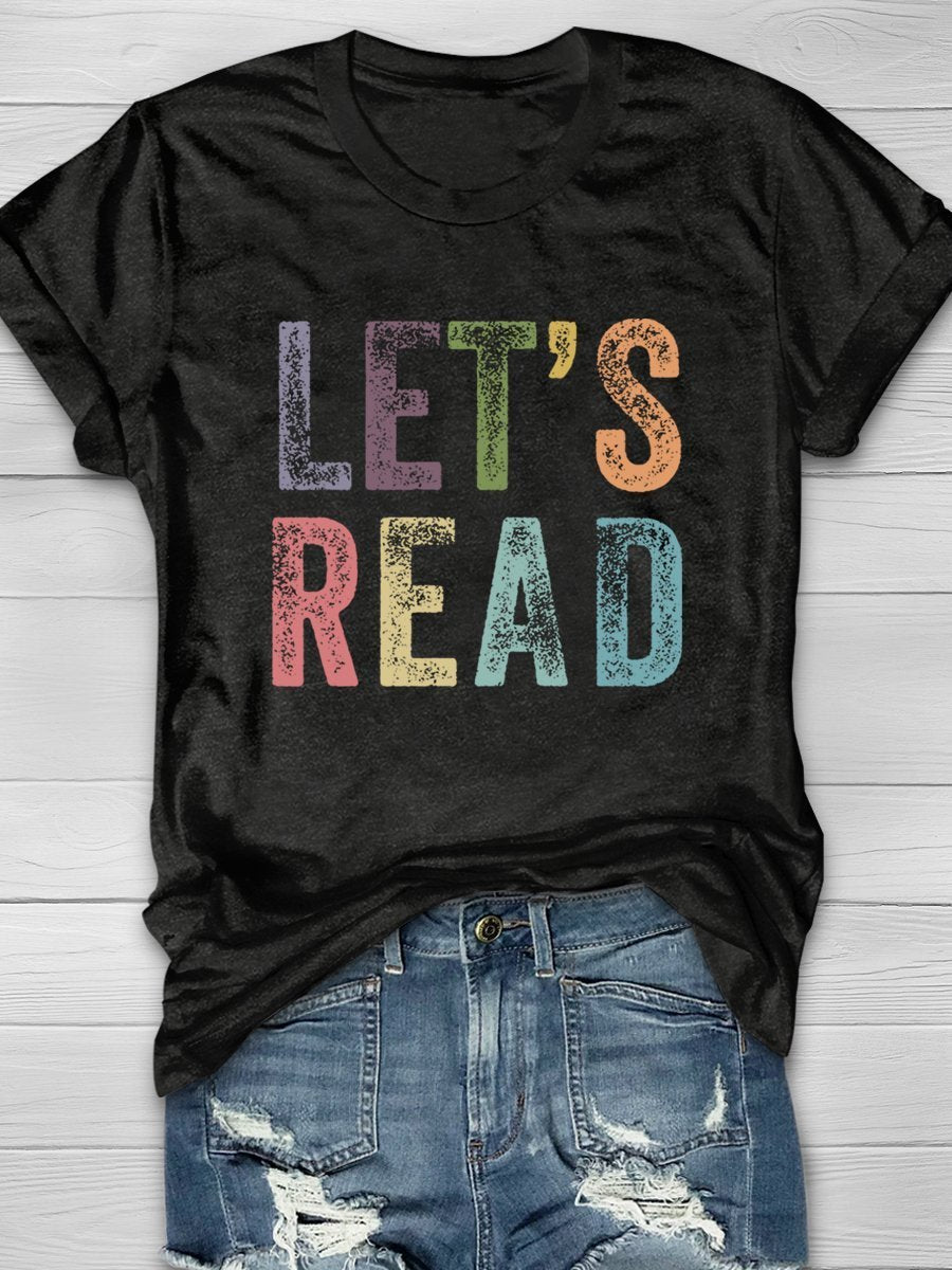 Let's Read Print Short Sleeve T-shirt