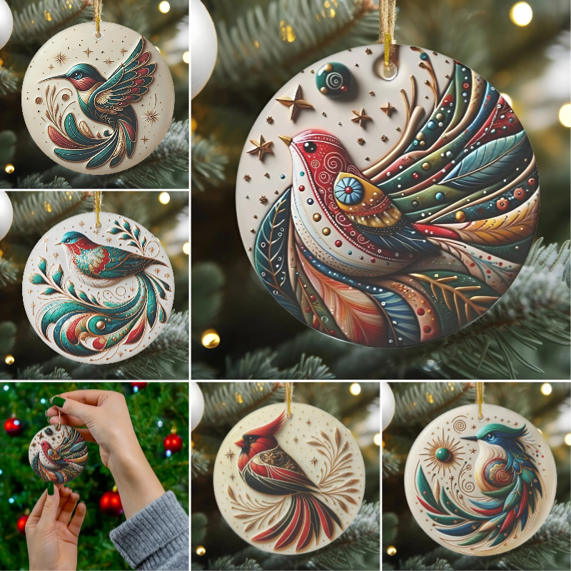 🎅CHRISTMAS SALE 50% OFF🎄Bird Of Many Colors Ceramic Christmas Ornament🐦