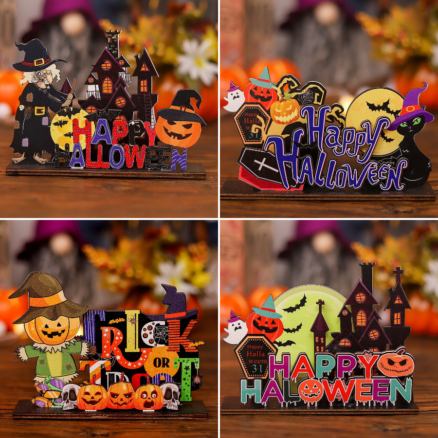 👻New Creative Halloween Wooden Decoration Set