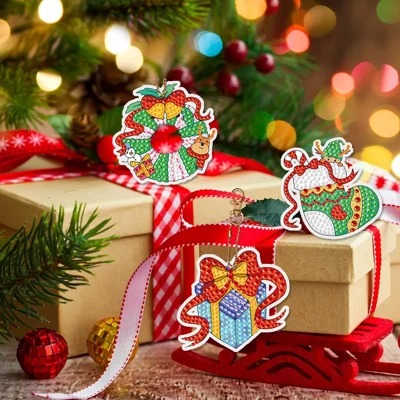 🎁Christmas DIY Diamond Painting Keychain🎄