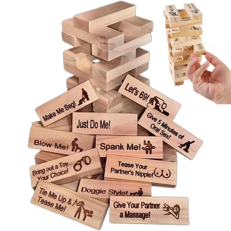 Super Naughty Block Tower Jenga Game