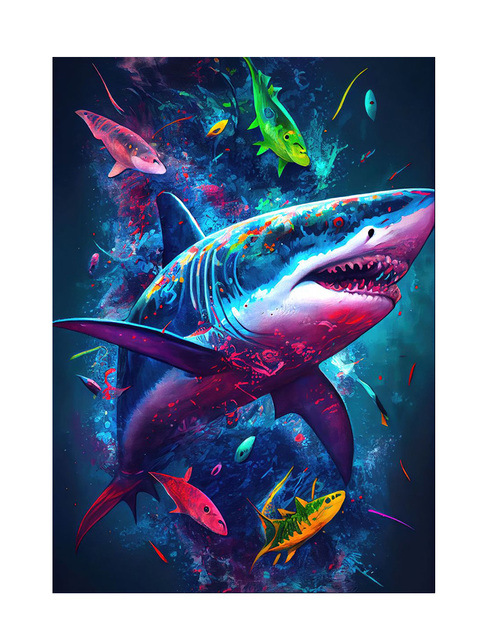 Home Decor Ocean Animals Wall Art Painting