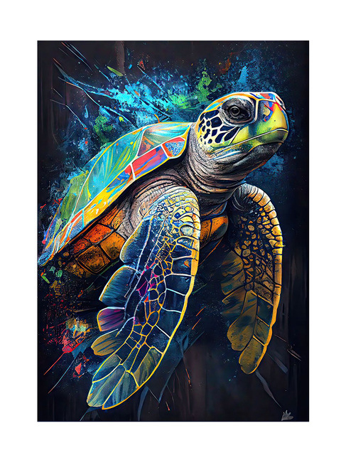 Home Decor Ocean Animals Wall Art Painting