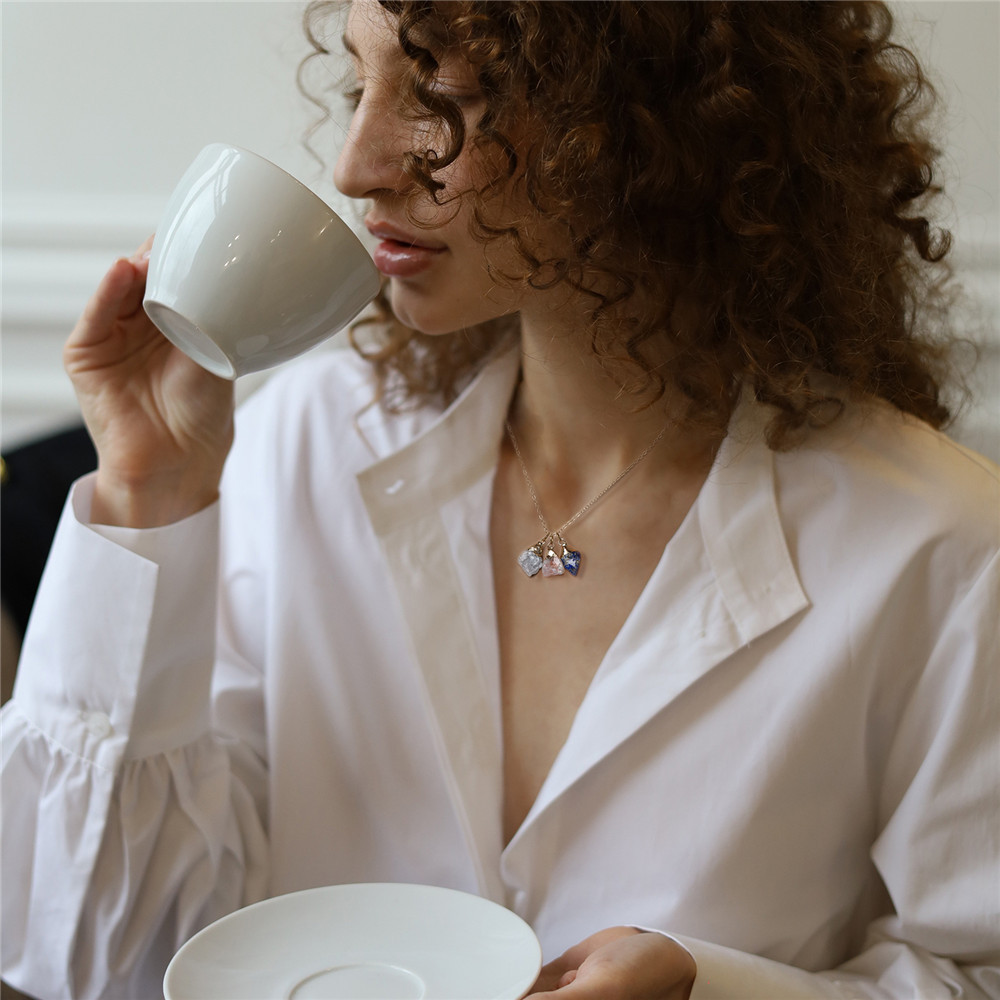 Raw Crystal Healing Gemstone Necklace 3pcs