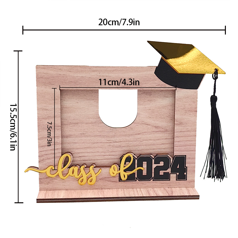 🎓2024 Graduation Photo Wooden Photo Frame Ornaments-Perfect Gift💝