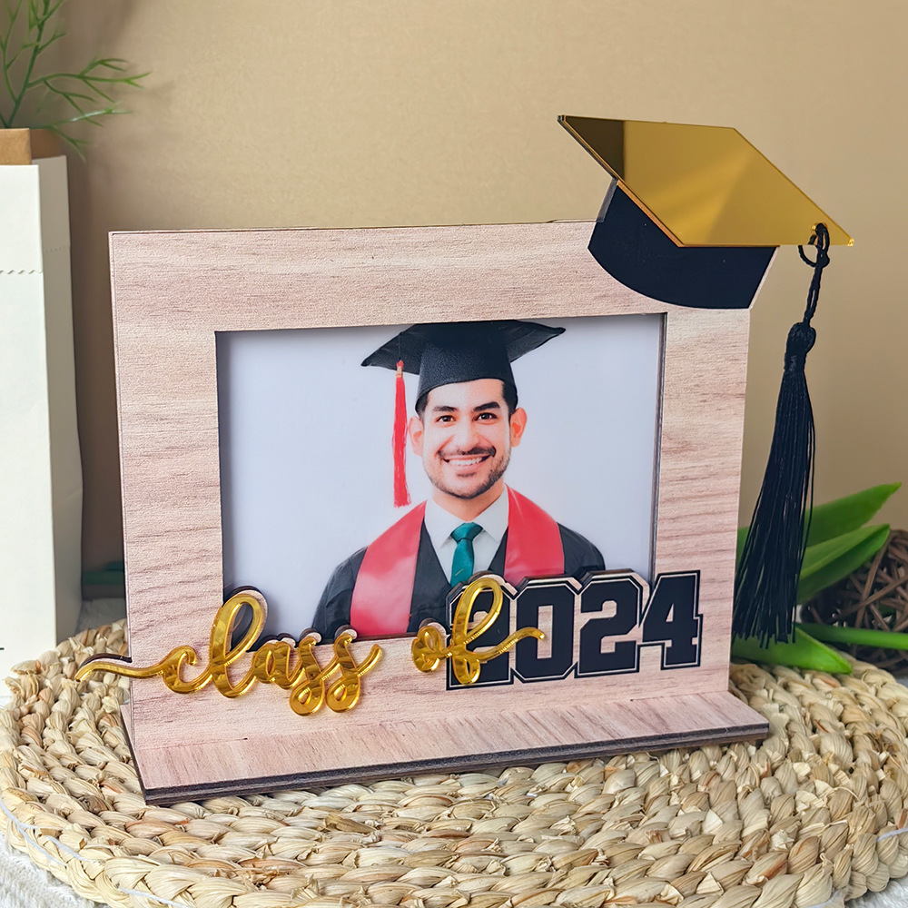 🎓2024 Graduation Photo Wooden Photo Frame Ornaments-Perfect Gift💝