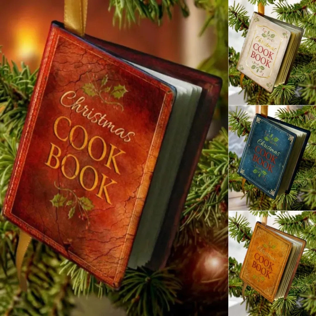 📕Miniature Cook Book Christmas Ornament