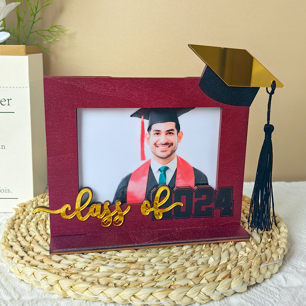 🎓2024 Graduation Photo Wooden Photo Frame Ornaments-Perfect Gift💝
