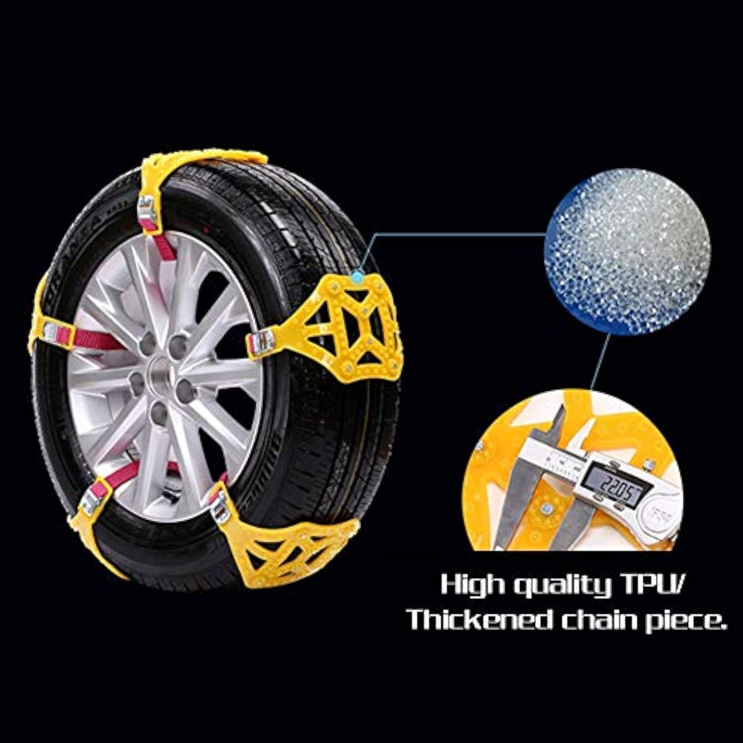 Winter tire chains for all terrains