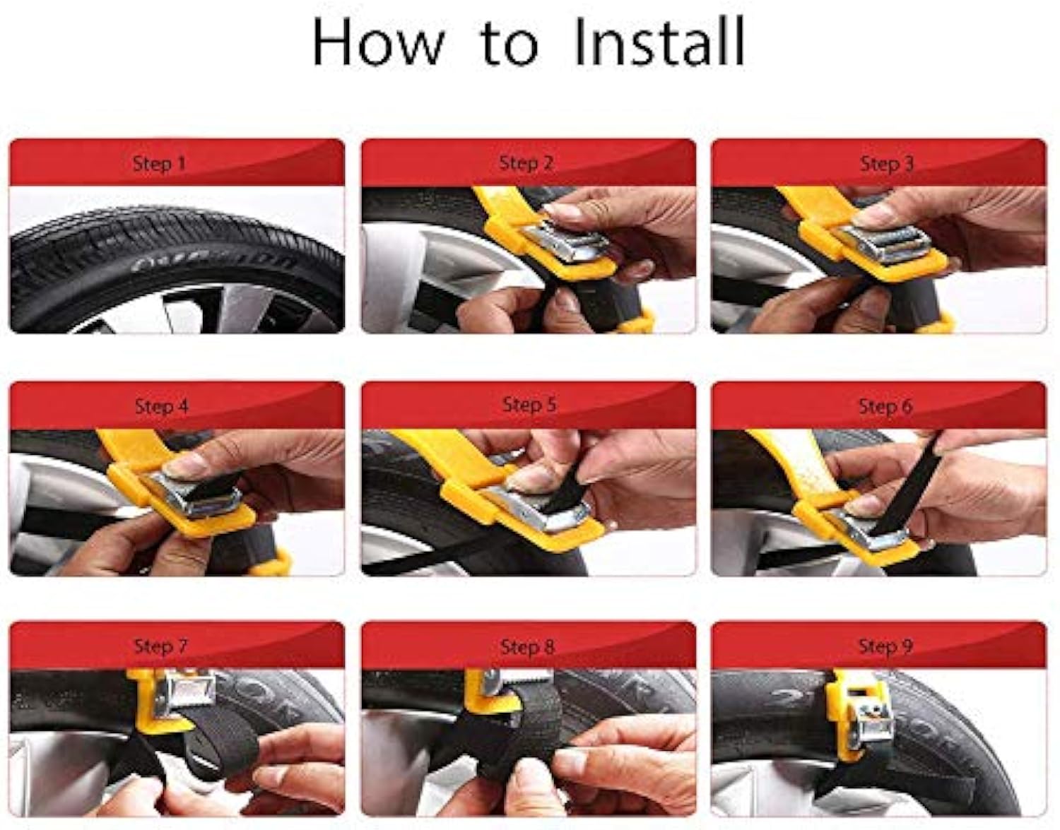 Winter tire chains for all terrains