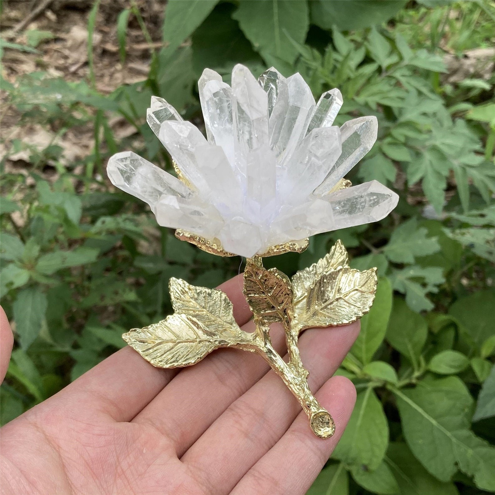 Natural Clear Quartz Crystal Flowers 