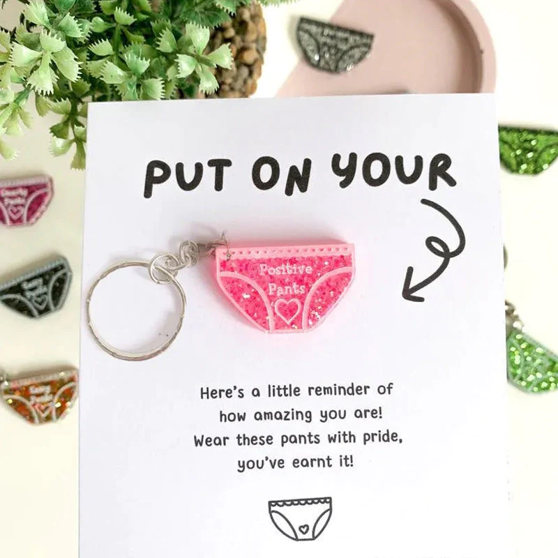 💖Positive Pants Keychain Gifts🎁