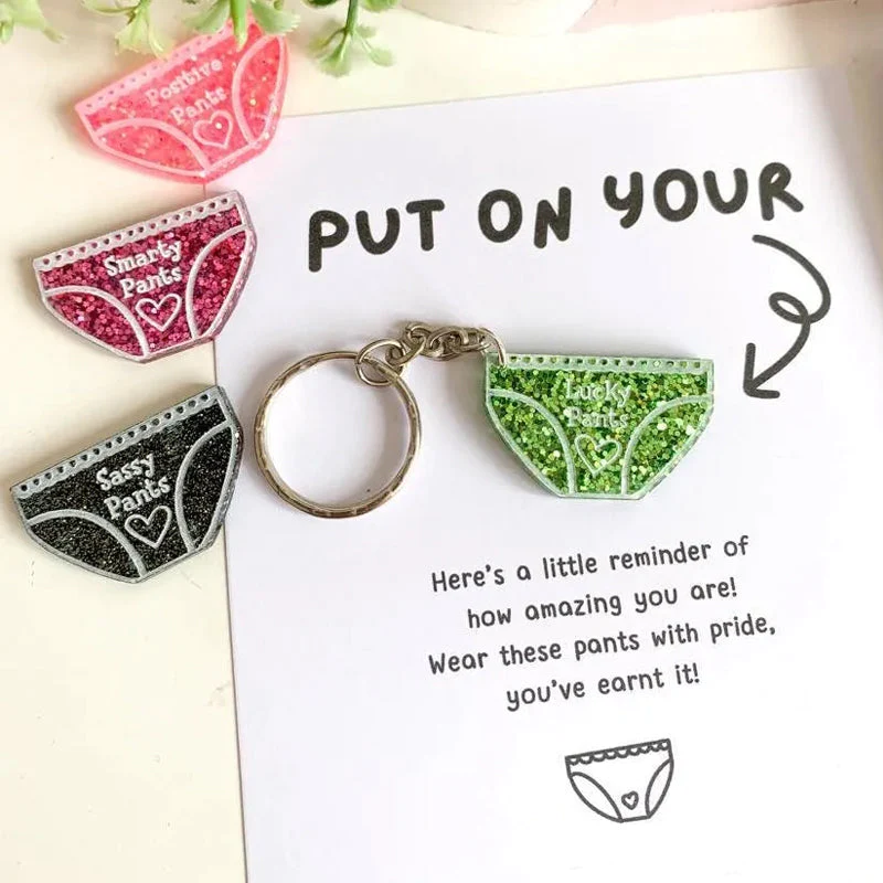 💖Positive Pants Keychain Gifts🎁