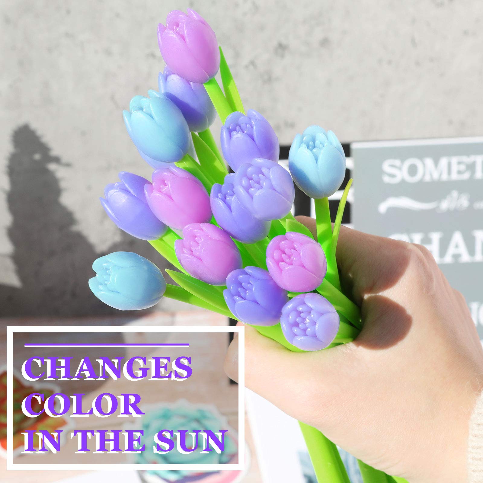 Color-changing tulip ballpoint pens(set of 6)