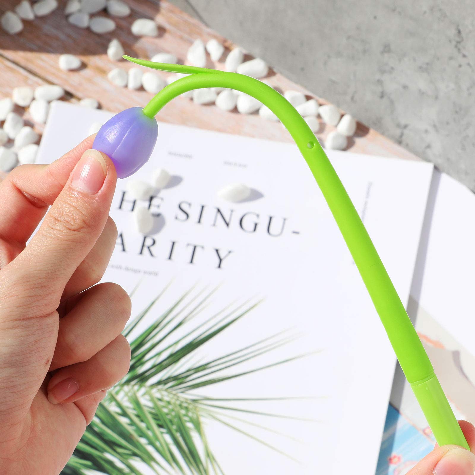 Color-changing tulip ballpoint pens(set of 6)