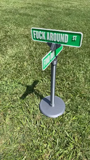 F Around/Find Out Street Sign Desk Decoration | Funny Desk Gift