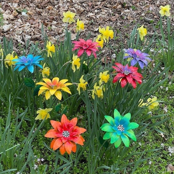 🔥HOT SALE🔥🍀Metal Flowers Garden Stakes🍀49% OFF