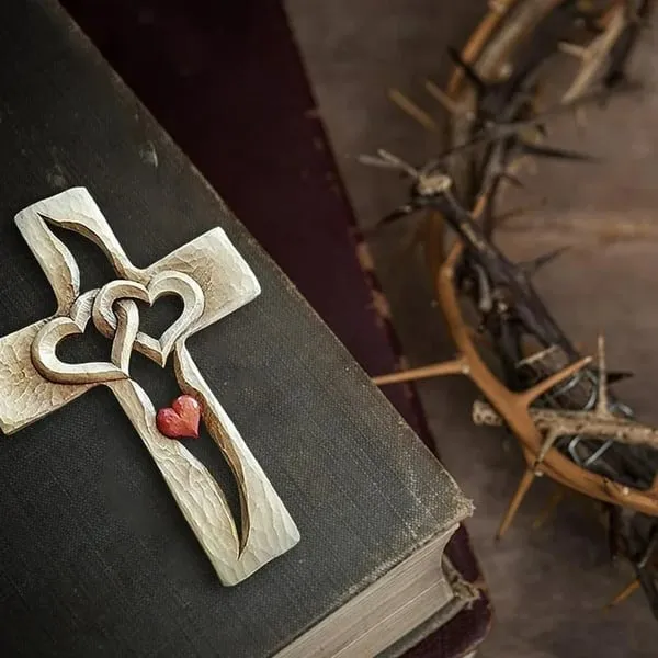 ❤️ Cross - intertwined hearts - Forever Love