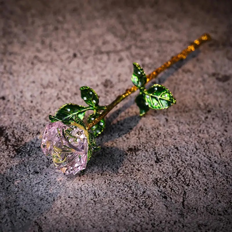 Eternal Romantic Love K9 Crystal Rose🌹