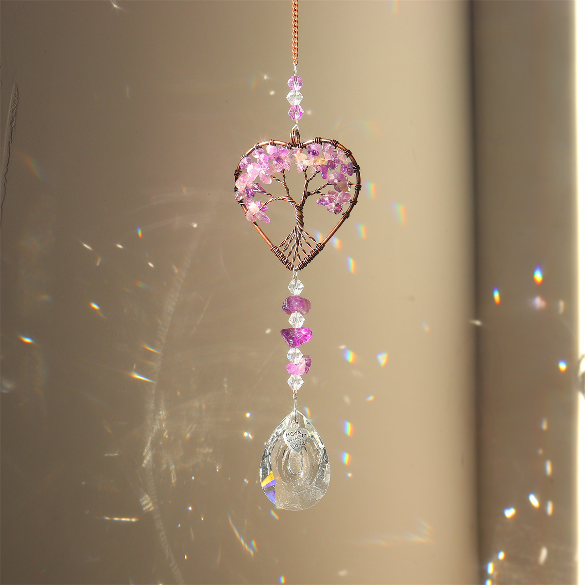Chakra Tree of Life Crystal Suncatcher