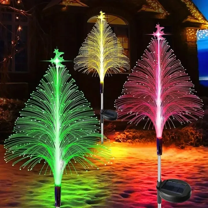 🔥Black Friday Sale 80% OFF🔥🎄7 Color Changing Solar Christmas Trees Lights🎄