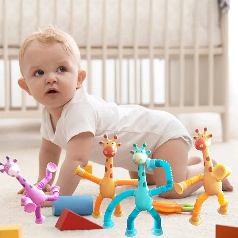 🎅2024 Christmas Gift--Telescopic suction cup giraffe toy