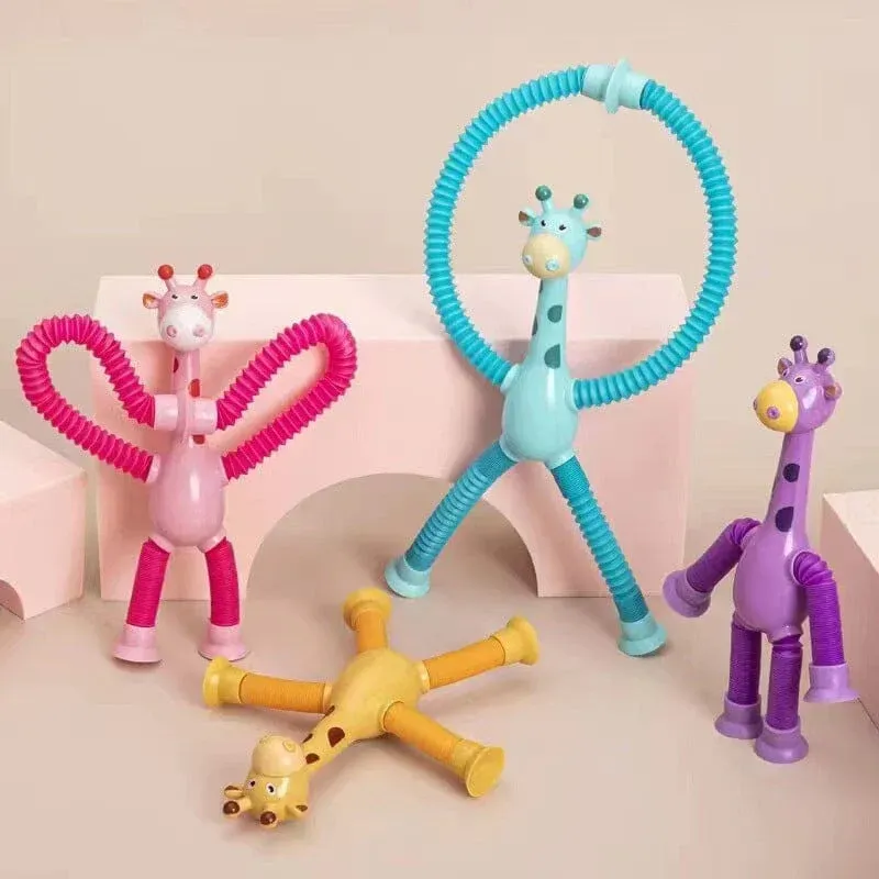 🎅2024 Christmas Gift--Telescopic suction cup giraffe toy