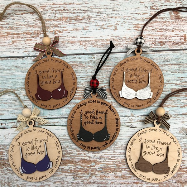 Christmas Friends Wooden Pendant
