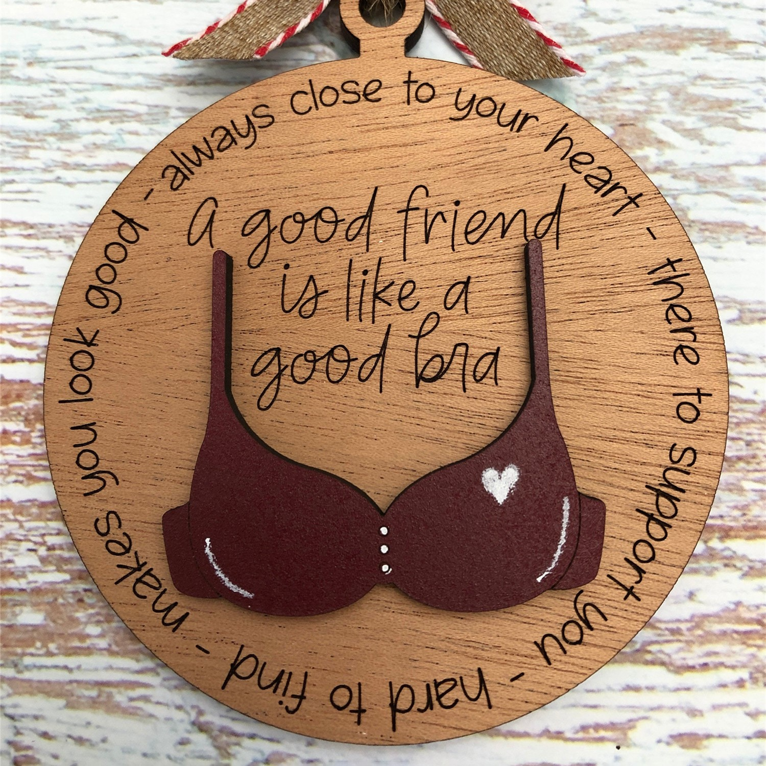 Christmas Friends Wooden Pendant